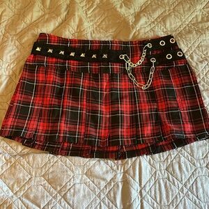 Tripp nyc plaid mini skirt small